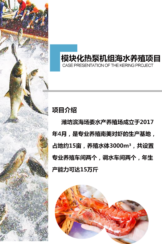 [案例展示]模塊化熱泵機組海水養(yǎng)殖項目